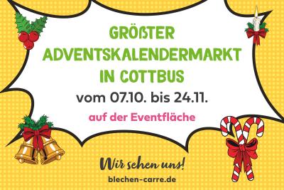 Größter Adventskalender-Markt in Cottbus